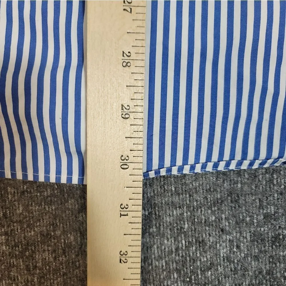 Polo Ralph Lauren Classic Fit Blue White Stripe Button Down Shirt Men M Vtg 90's